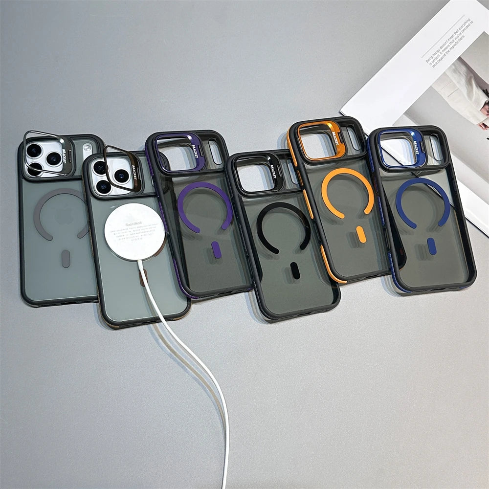 Matte Transparent Kickstand Case