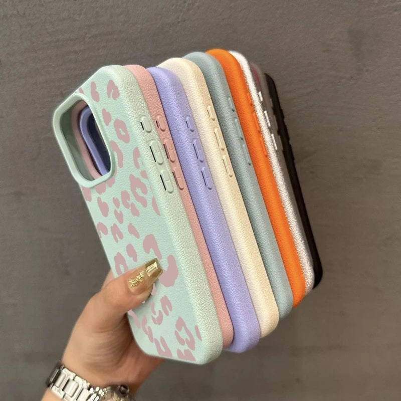 Pink Leopard Print Silicone Cover