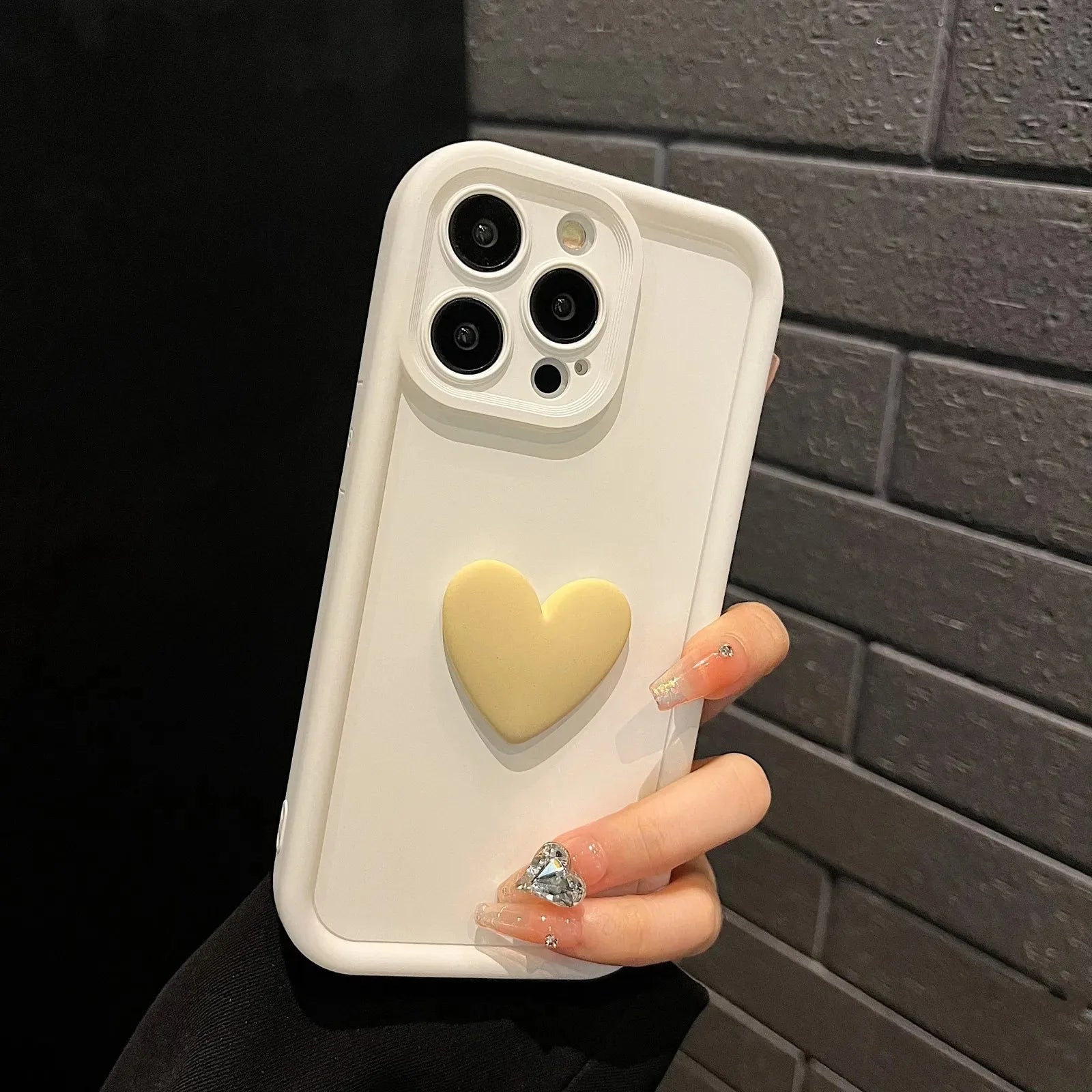 Cute 3D Love Heart Silicone Case