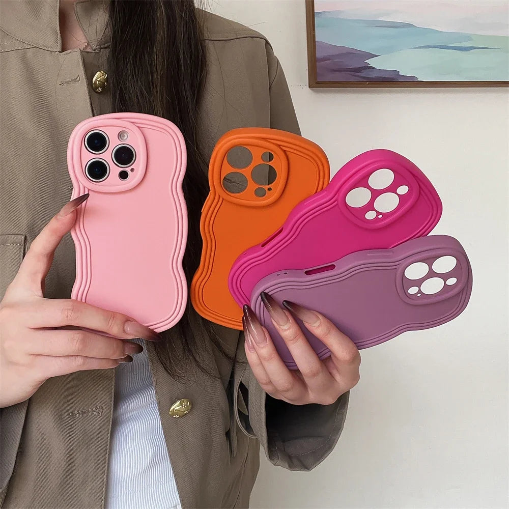 Cute Frosted Wave Edge Case