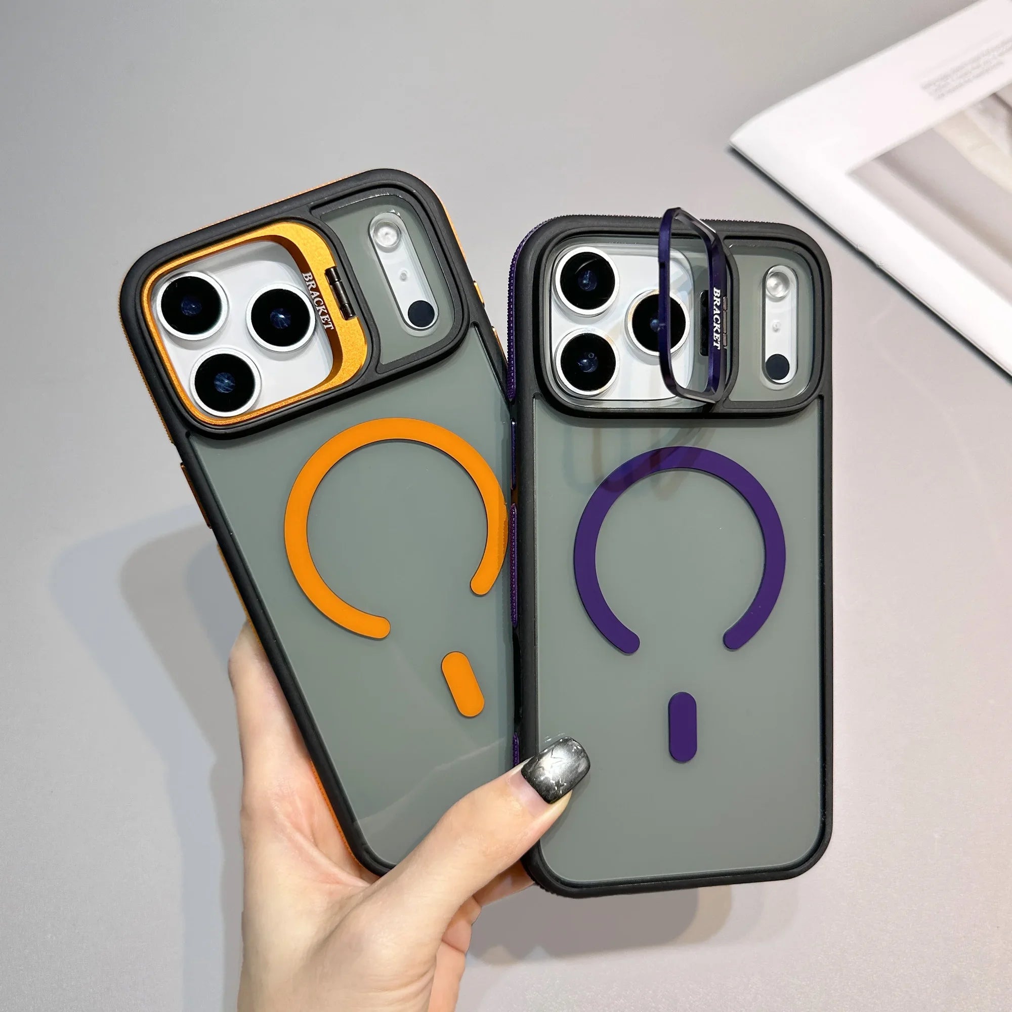 Matte Transparent Kickstand Case