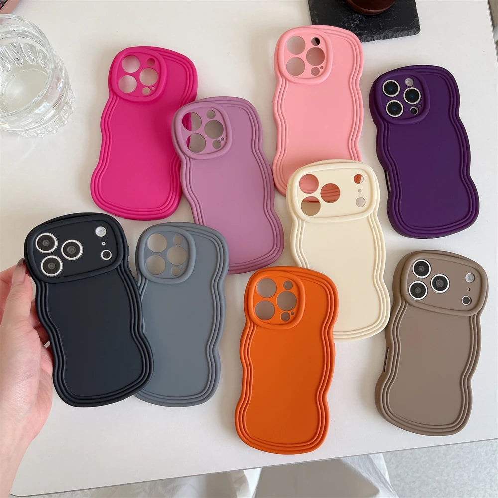 Cute Frosted Wave Edge Case