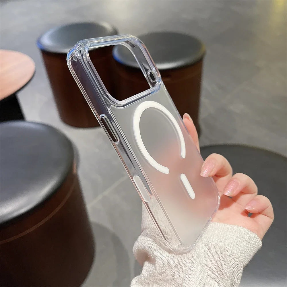 Transparent Matte MagSafe Case