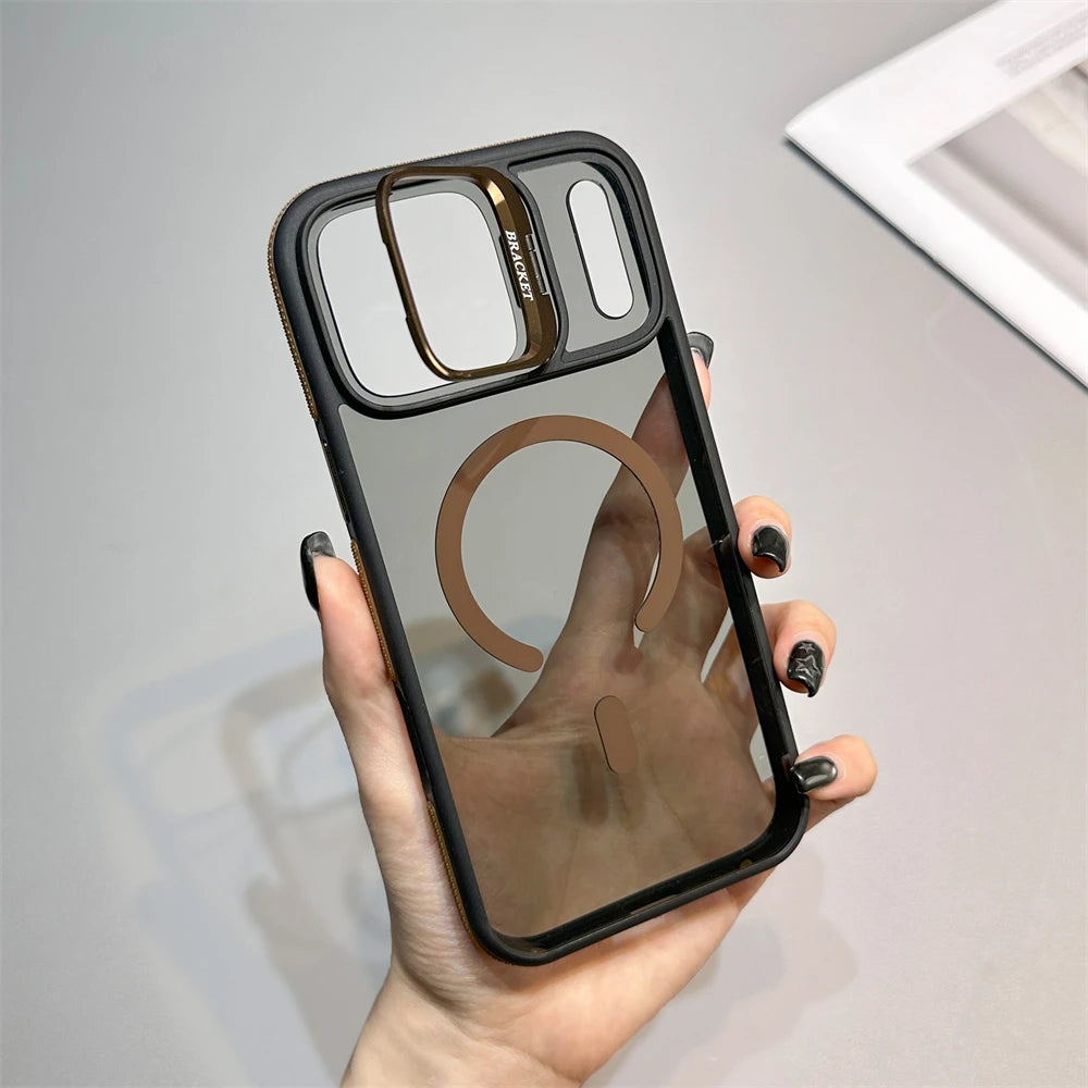 Matte Transparent Kickstand Case