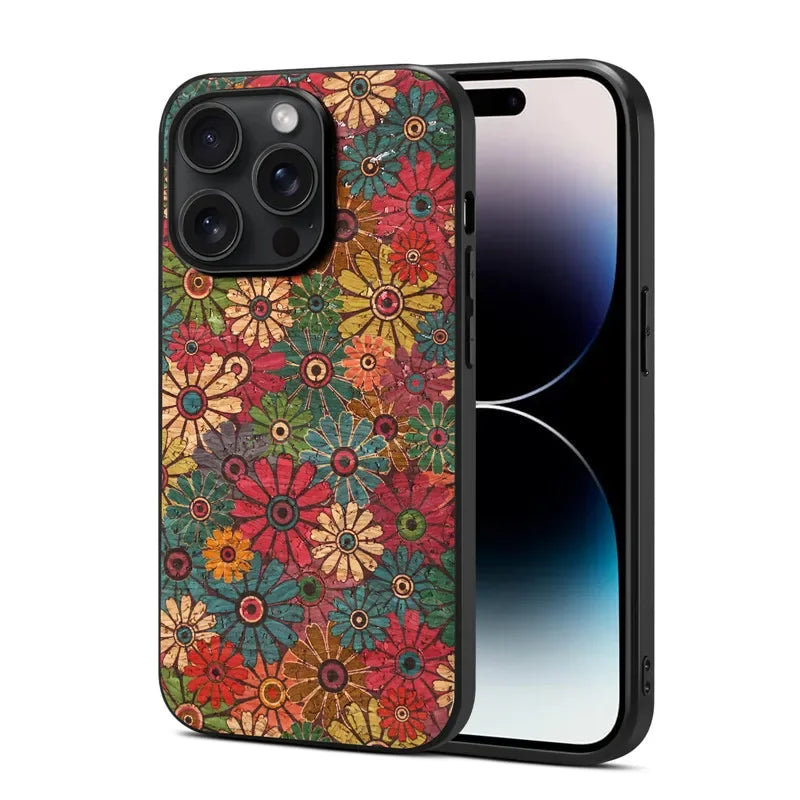 Ultrathin Flower Leather Case