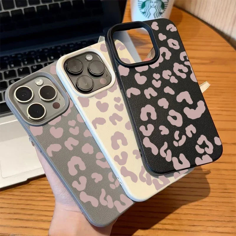 Pink Leopard Print Silicone Cover