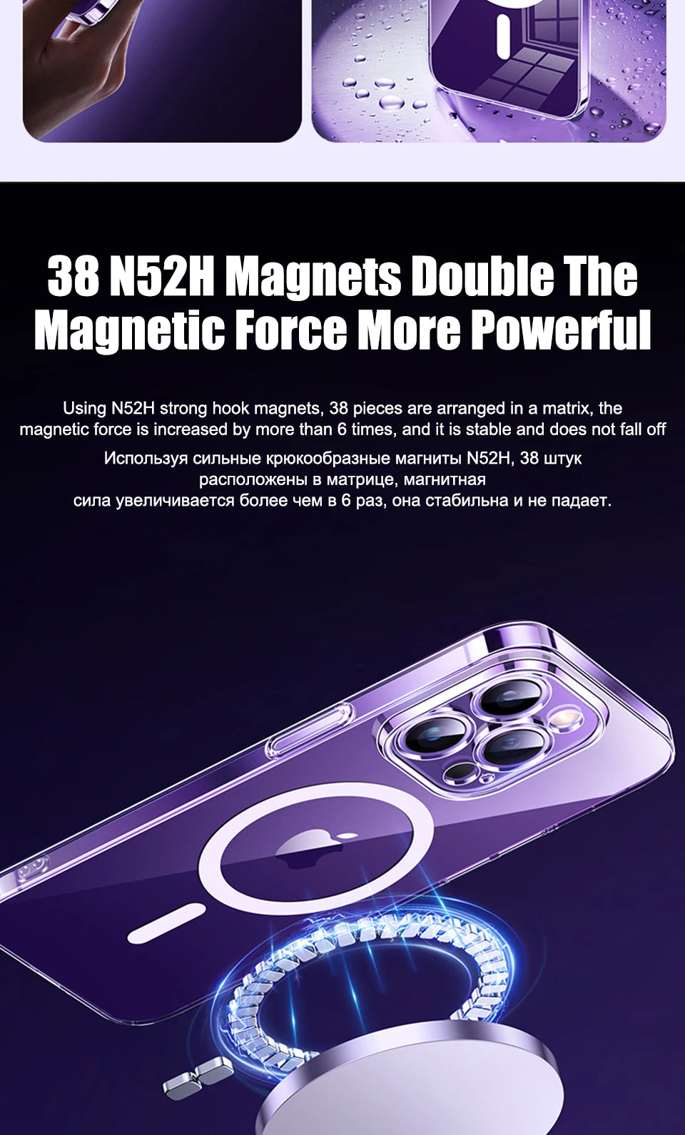 Magnetic Transparent MagSafe Case