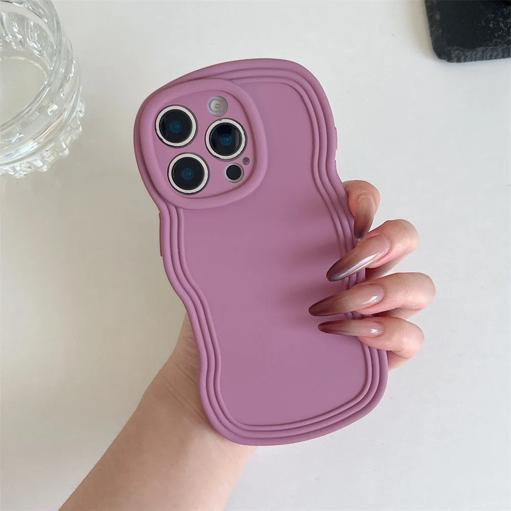 Cute Frosted Wave Edge Case