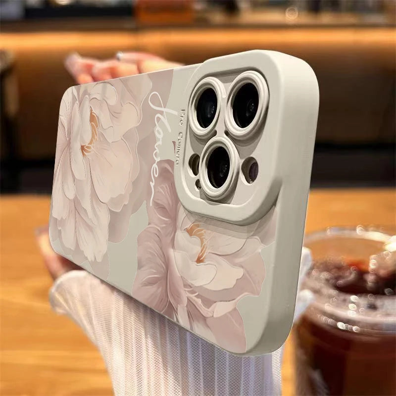 Oil Painting Flower Soft Case