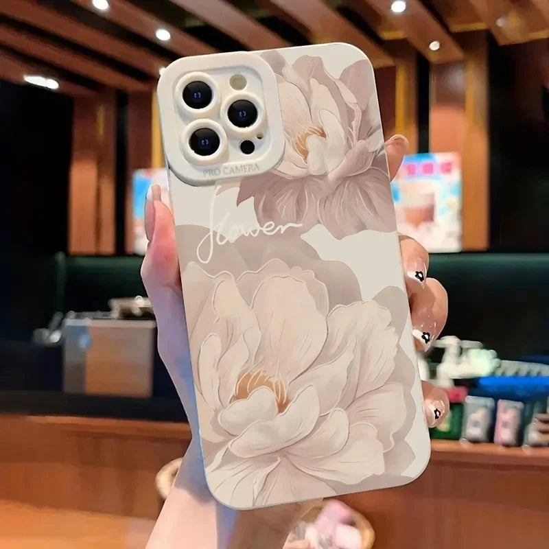Oil Painting Flower Soft Case