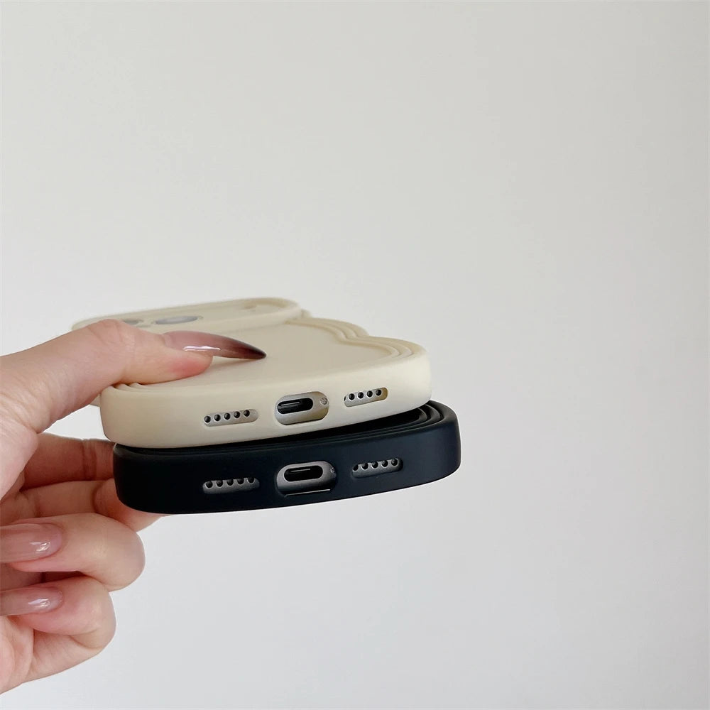 Cute Frosted Wave Edge Case