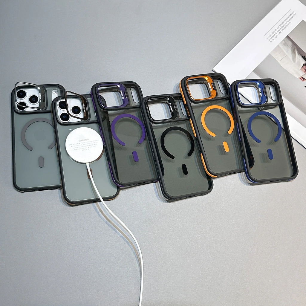 Matte Transparent Kickstand Case