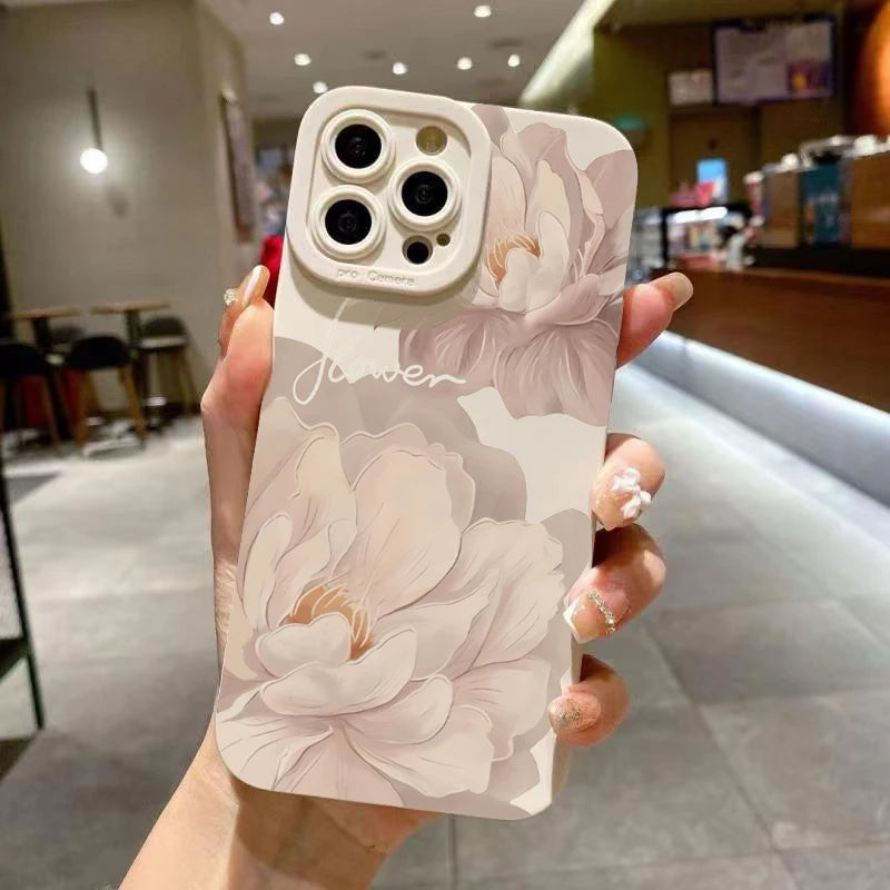 Oil Painting Flower Soft Case