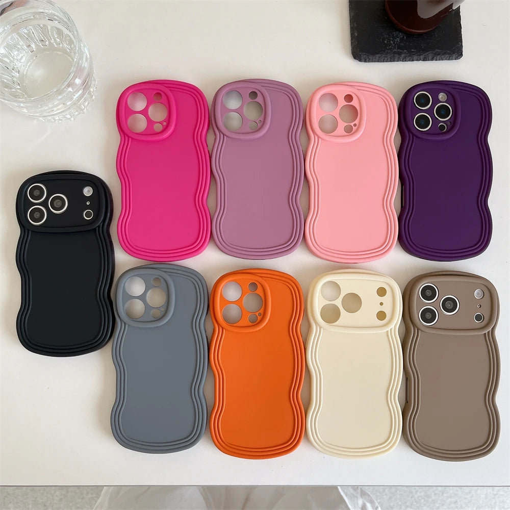 Cute Frosted Wave Edge Case