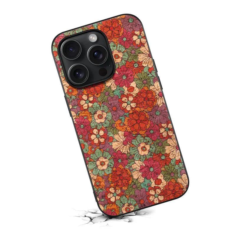 Ultrathin Flower Leather Case