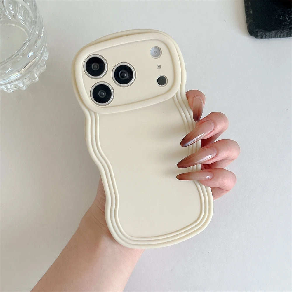 Cute Frosted Wave Edge Case