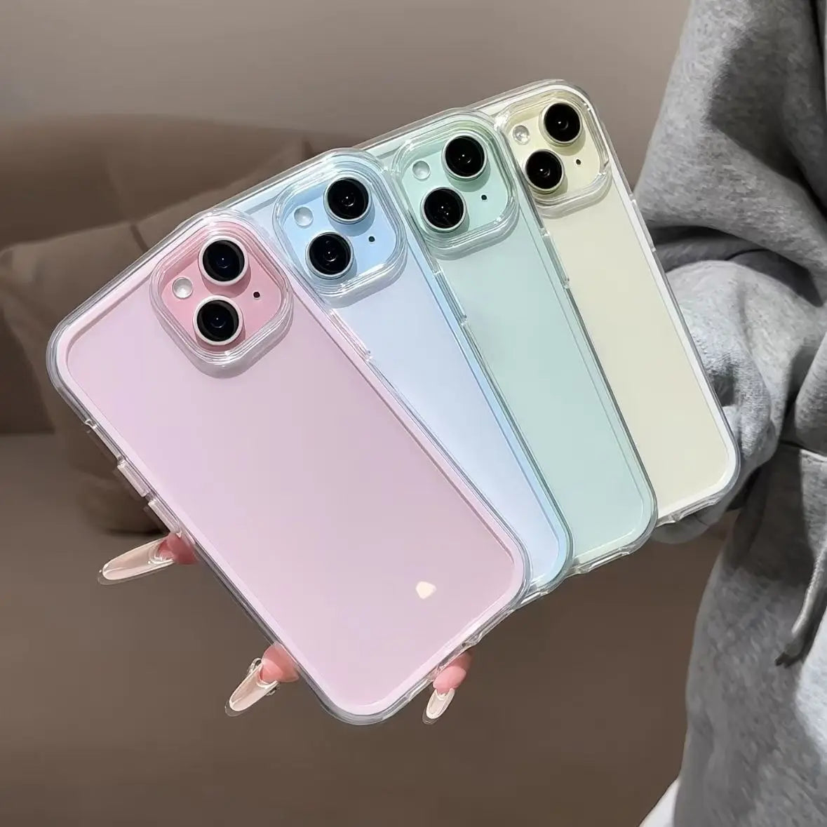 Candy Color Frame Clear Case