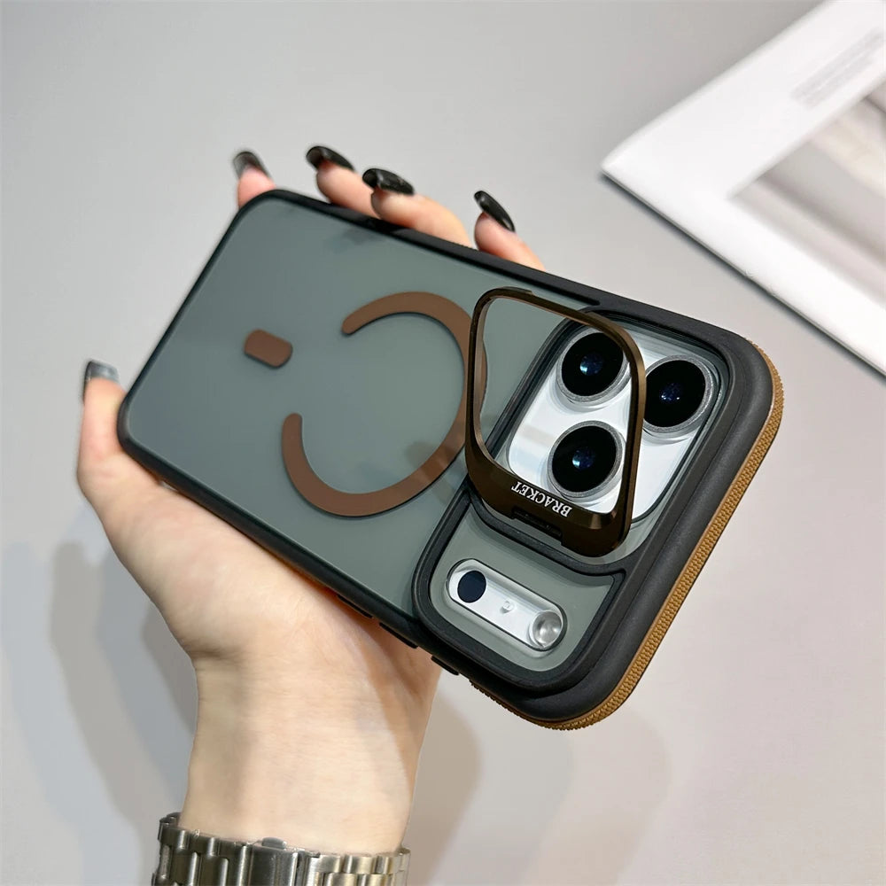 Matte Transparent Kickstand Case