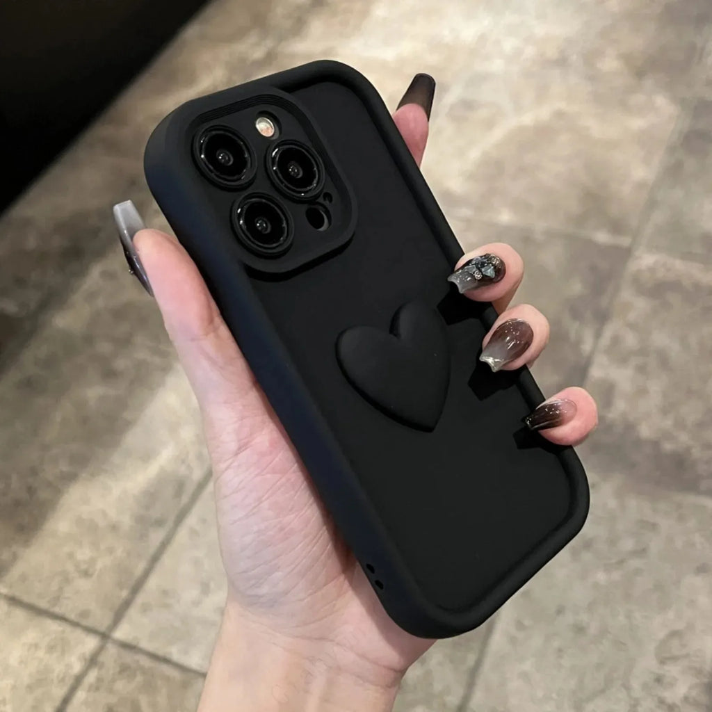 Cute 3D Love Heart Silicone Case