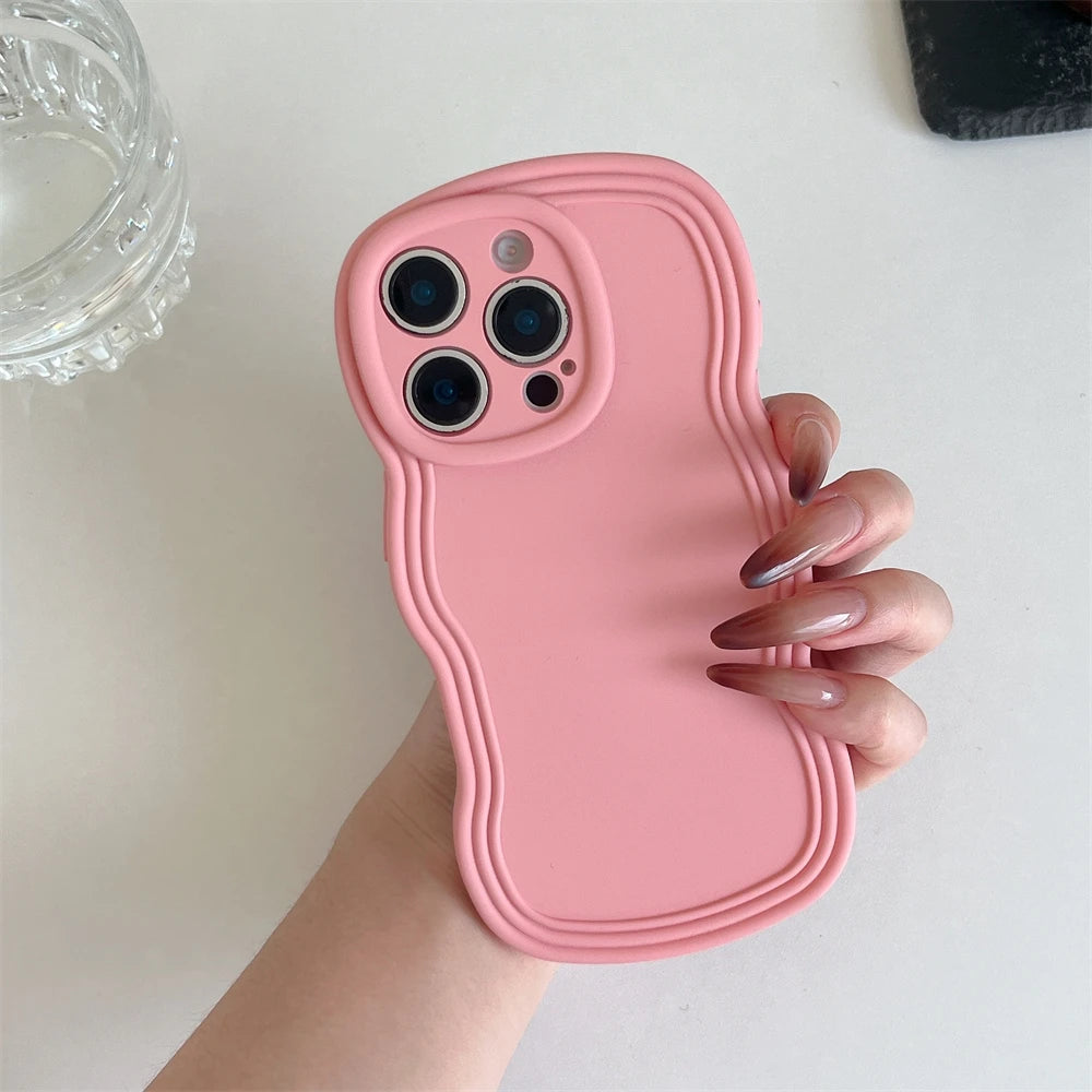 Cute Frosted Wave Edge Case