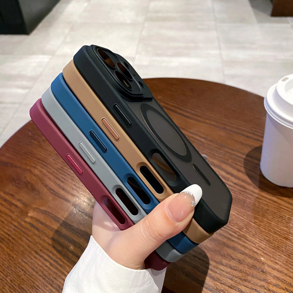 Luxury Matte MagSafe Glass Case