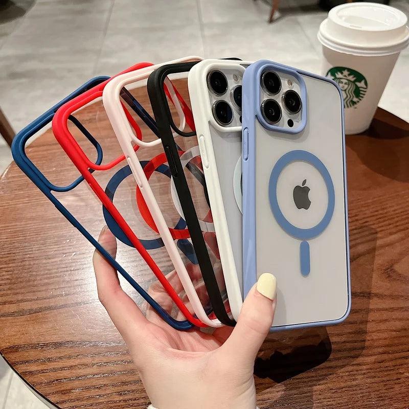 Colorful Transparent MagSafe Case