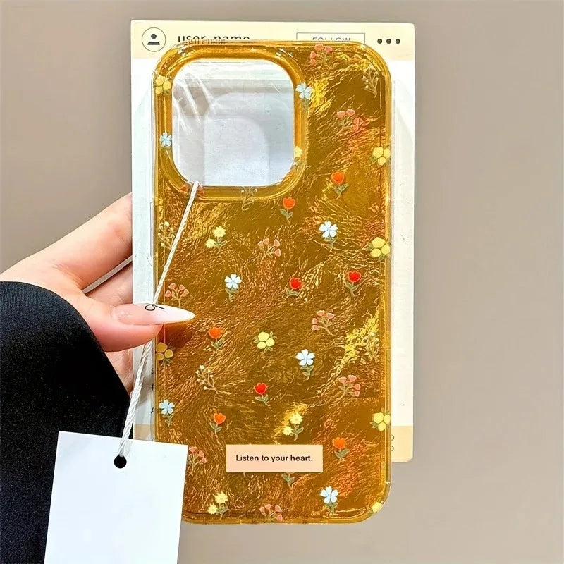 Indie Yellow Tulip Floral Clear Case