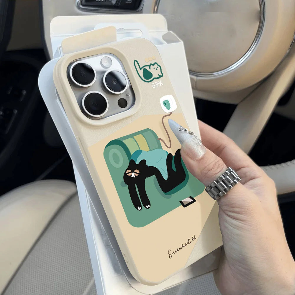 Oil Painting Cat Soft Case