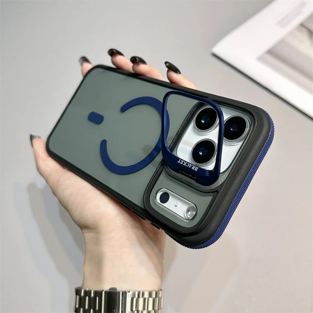 Matte Transparent Kickstand Case
