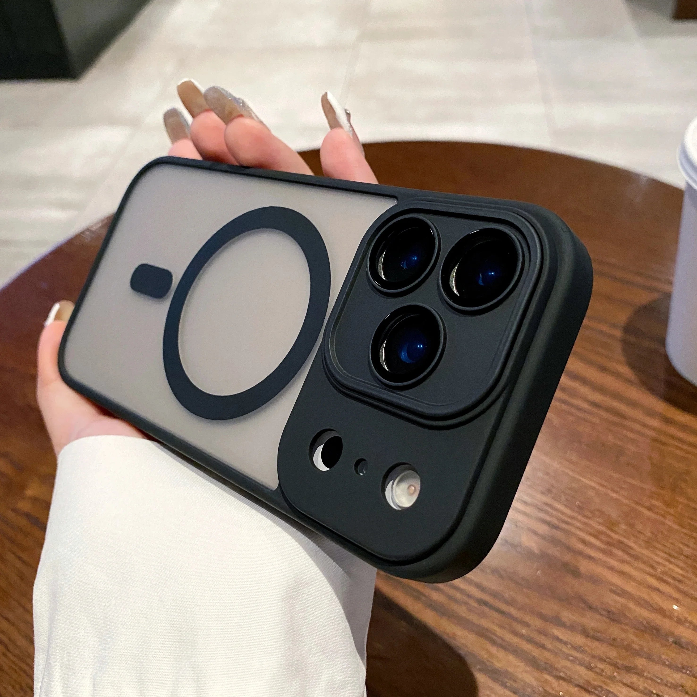 Luxury Matte MagSafe Glass Case