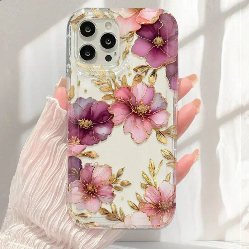 Purple Flower Shockproof Case