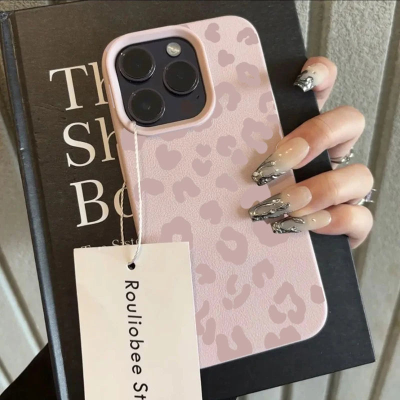 Pink Leopard Print Silicone Cover