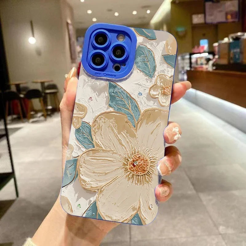 Oil Painting Flower Soft Case