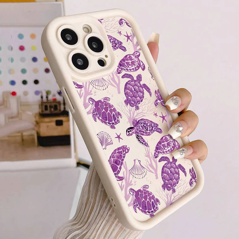Purple Sea Turtle Soft Case