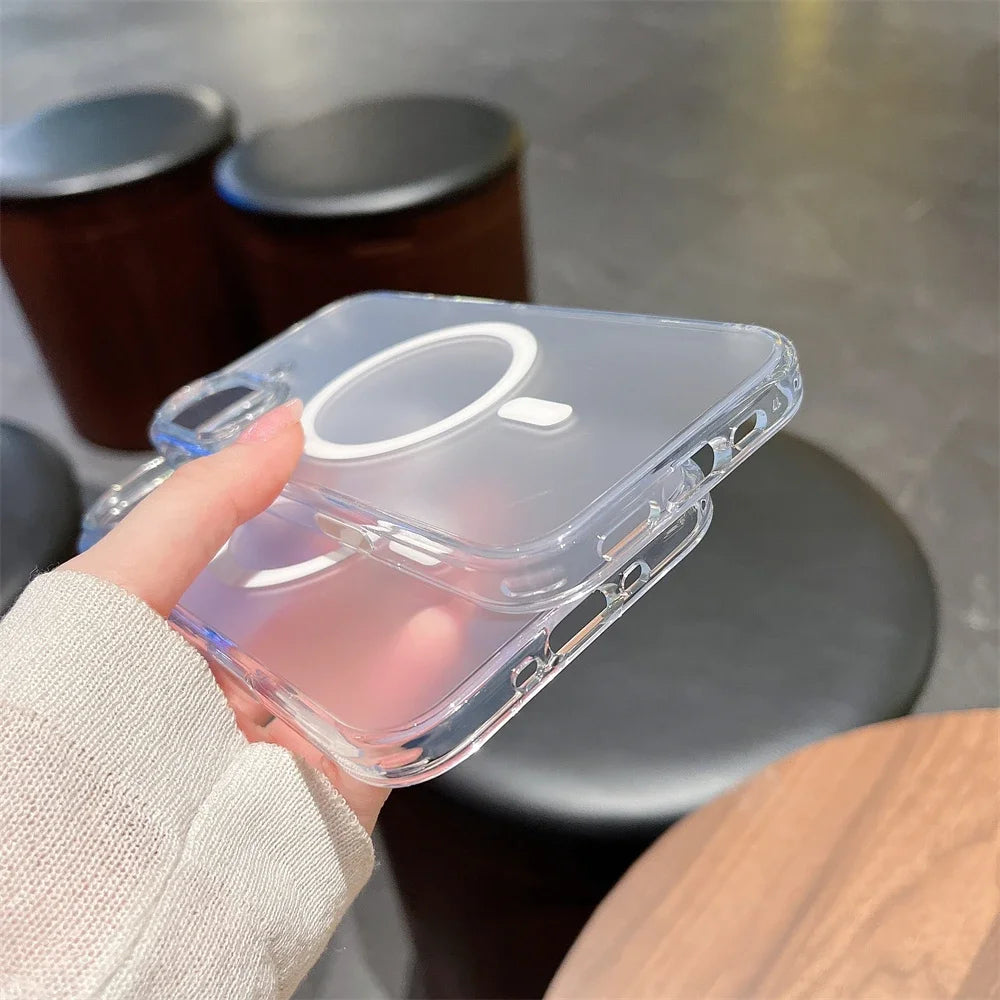 Transparent Matte MagSafe Case