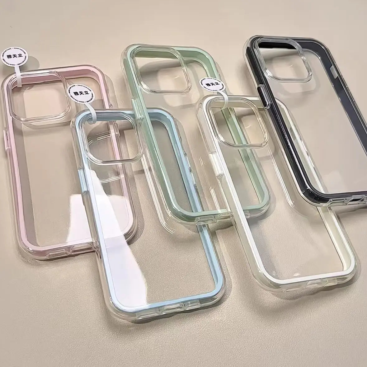 Candy Color Frame Clear Case