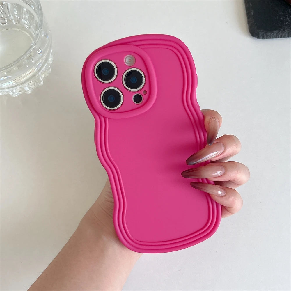 Cute Frosted Wave Edge Case