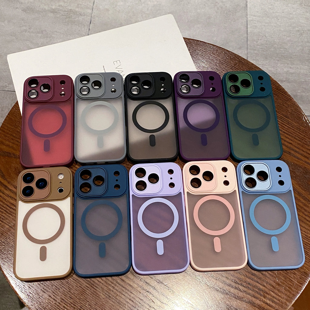 Luxury Matte MagSafe Glass Case