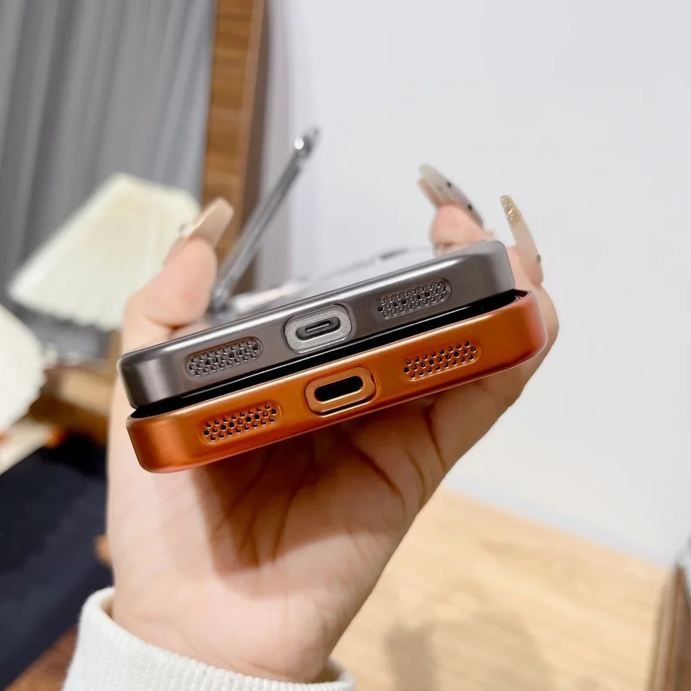 Plating Fold Glass Stand Case