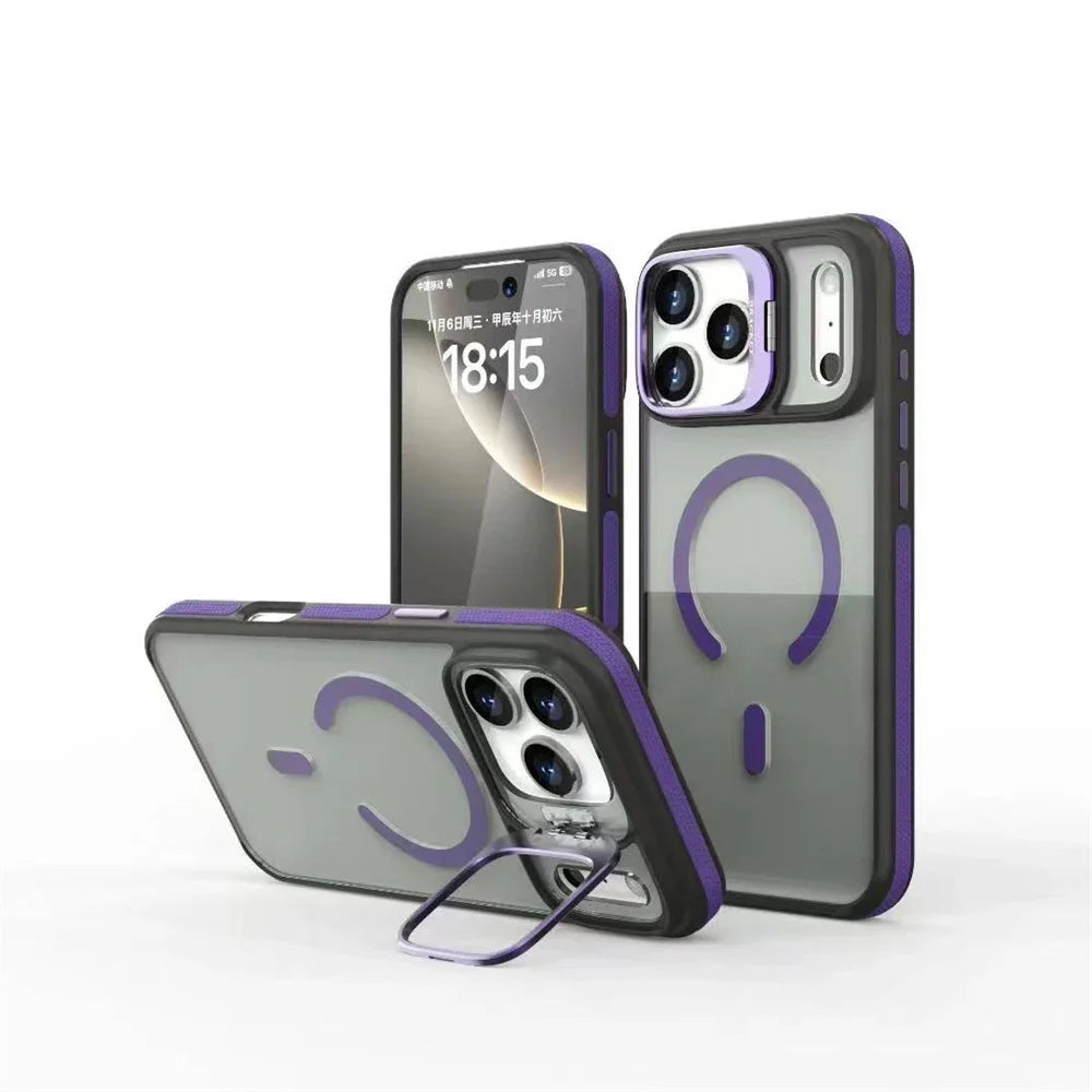 Matte Transparent Kickstand Case