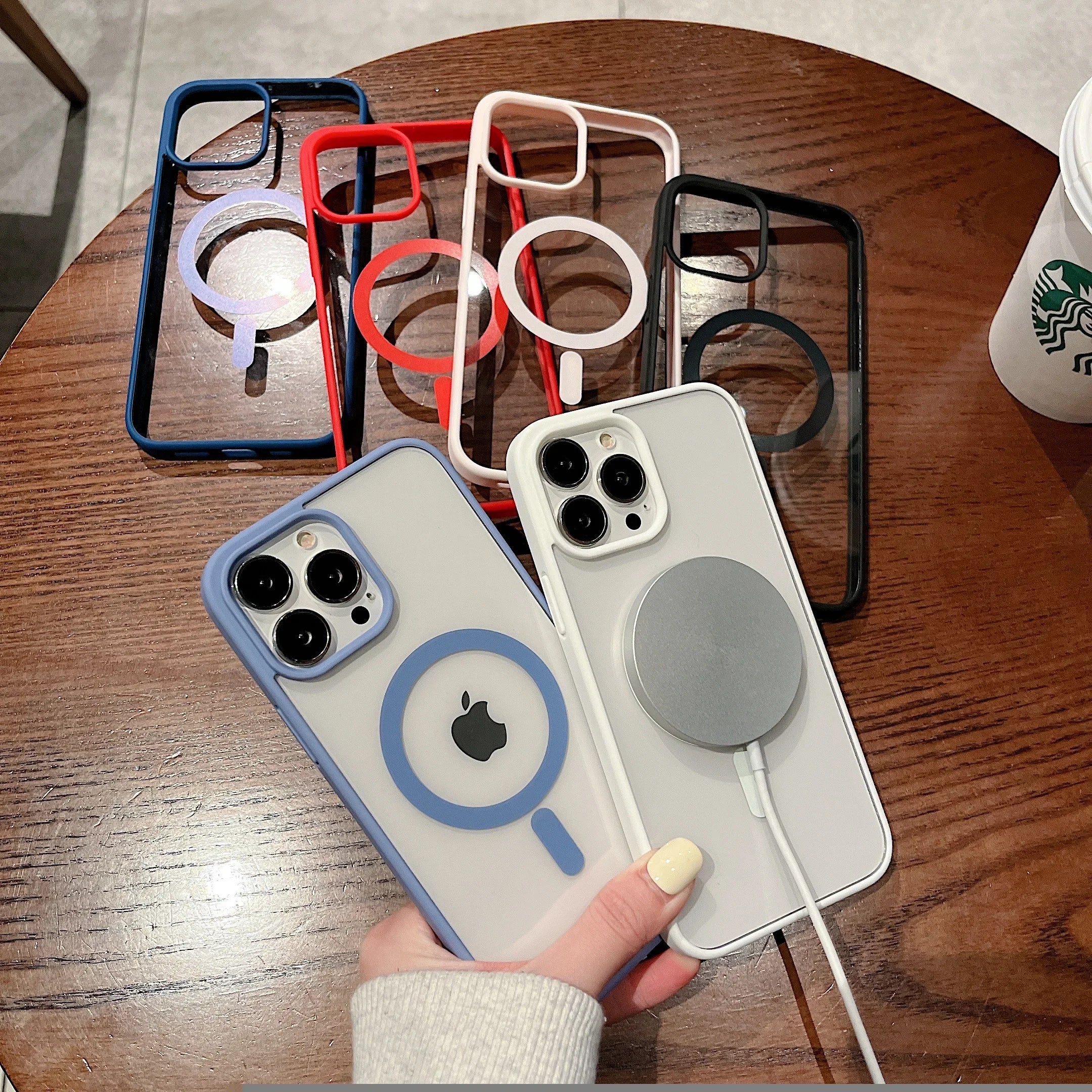 Colorful Transparent MagSafe Case