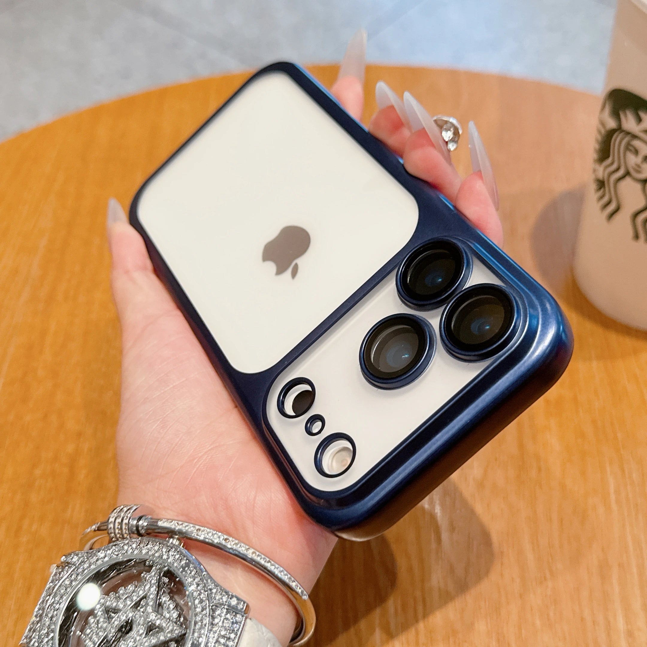 Transparent Plating Frame Case