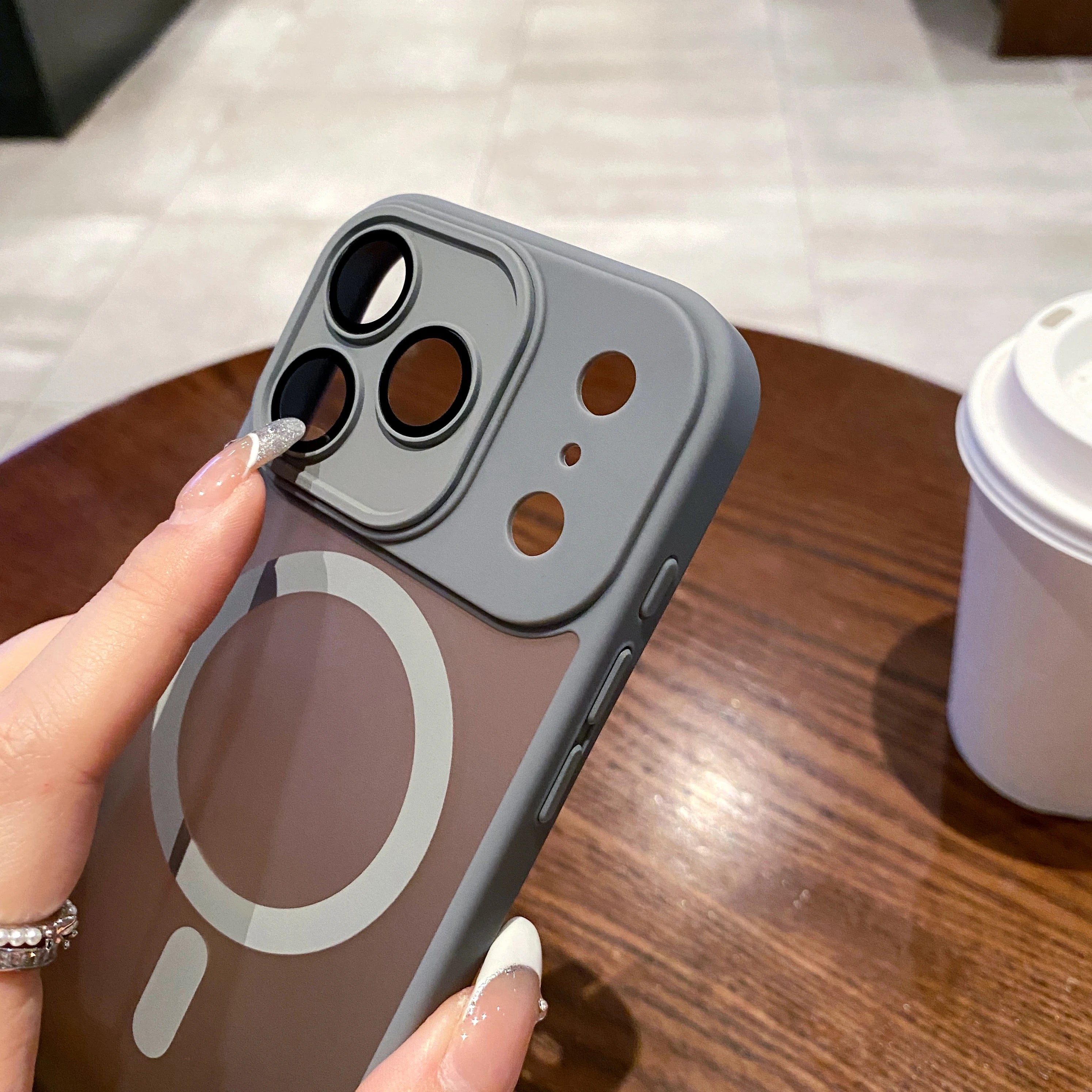 Luxury Matte MagSafe Glass Case