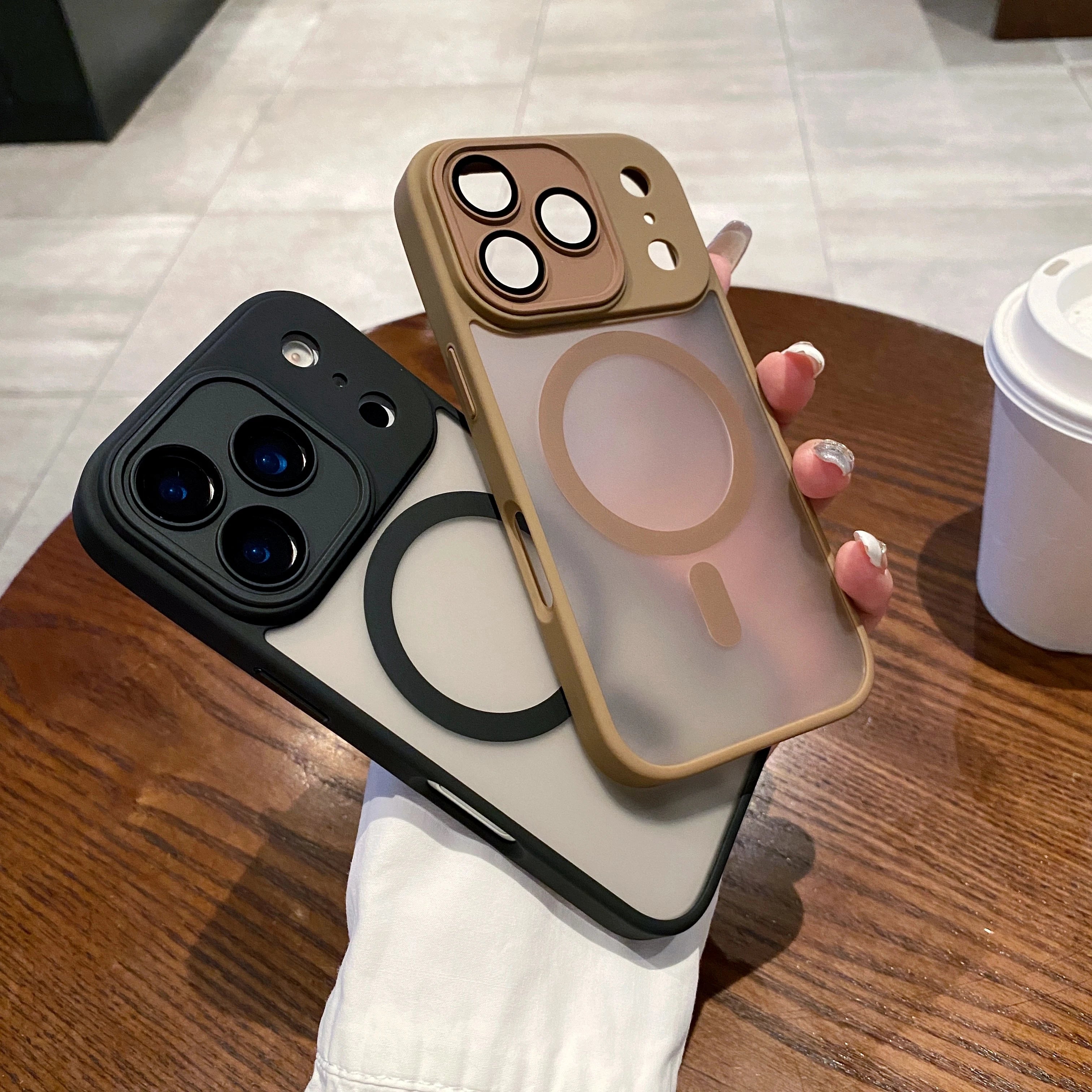 Luxury Matte MagSafe Glass Case