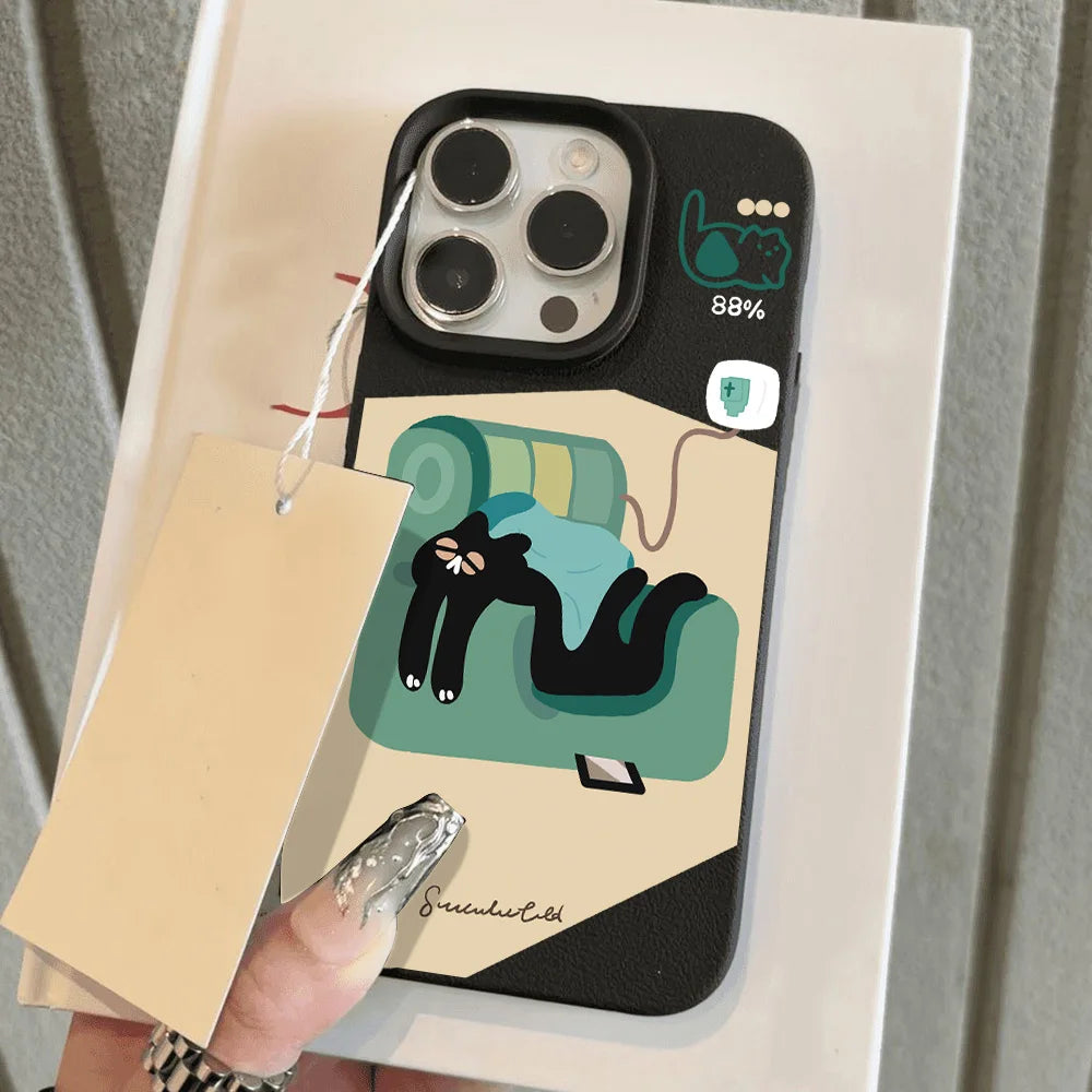 Oil Painting Cat Soft Case