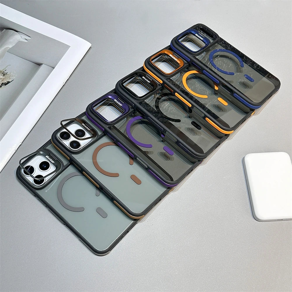 Matte Transparent Kickstand Case