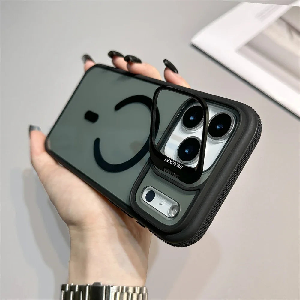 Matte Transparent Kickstand Case