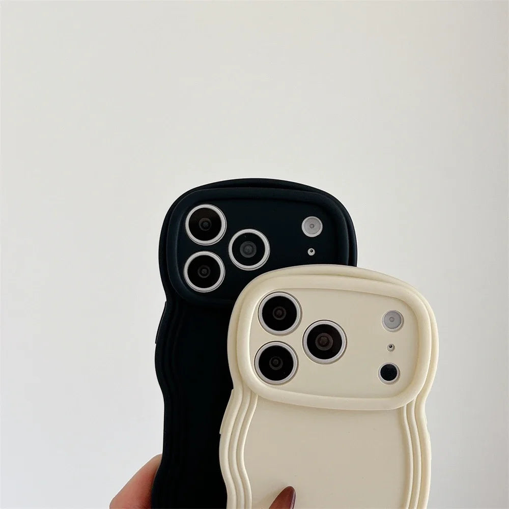 Cute Frosted Wave Edge Case