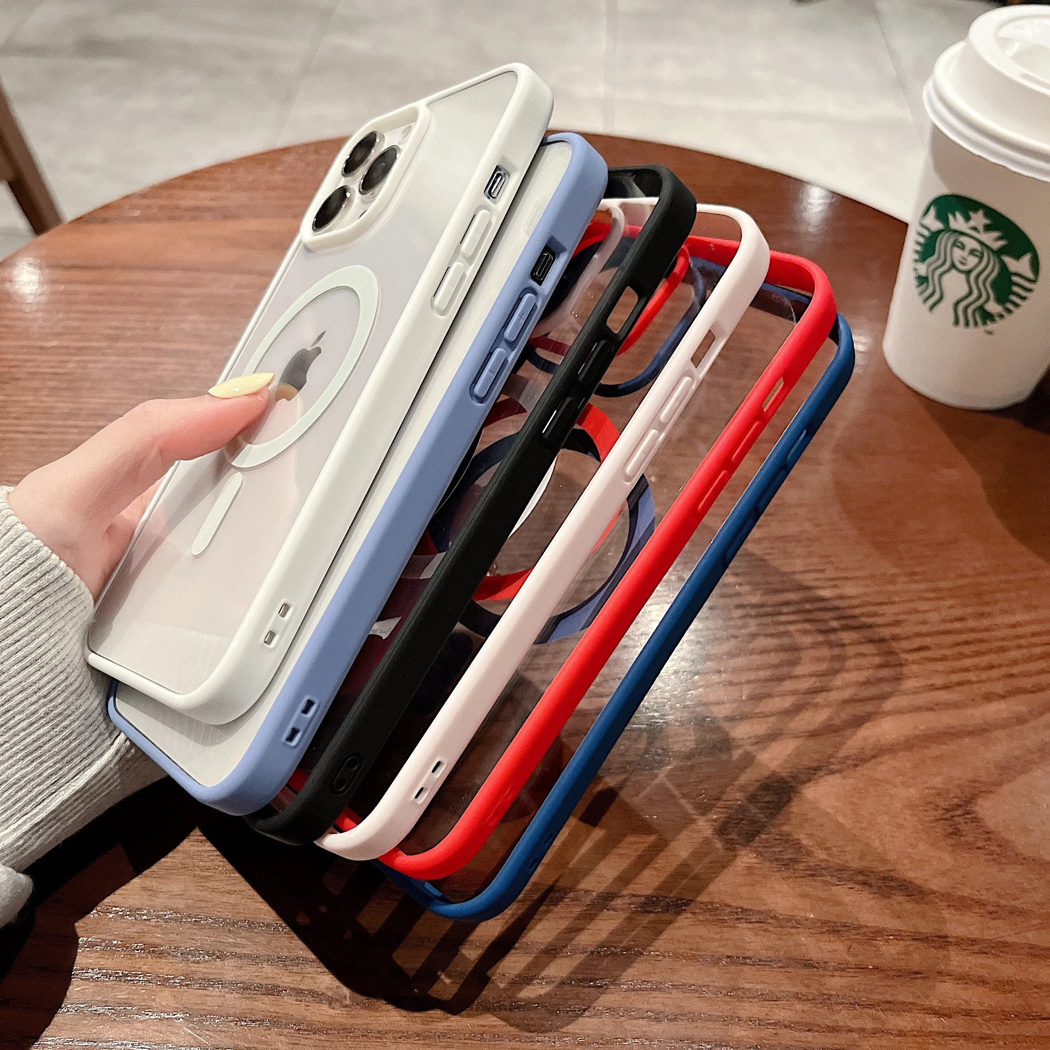 Colorful Transparent MagSafe Case