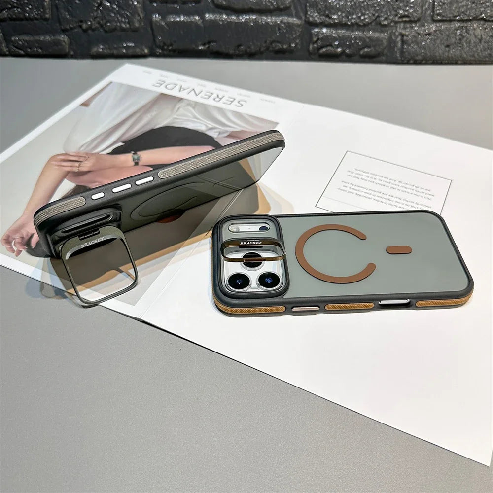 Matte Transparent Kickstand Case